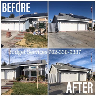 We are your family owned and operated paint company. This is a before and after of a house we painted!