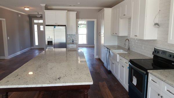 New Construction Kitchen with Island Table