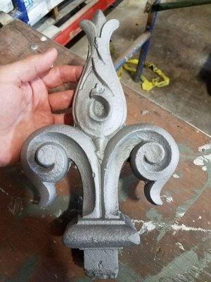 Fleur de lis, Abrasive Blasted.