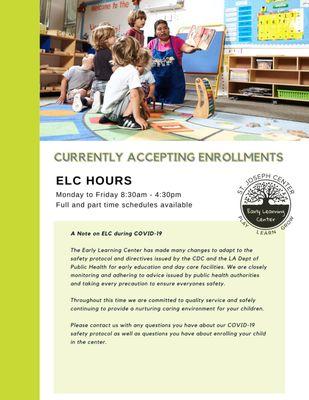 ELC Hours and Info