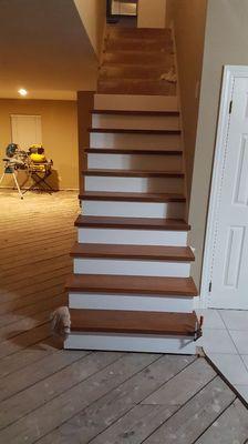 Mahogany staircase