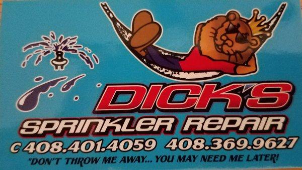 Picture of Dick's business card.