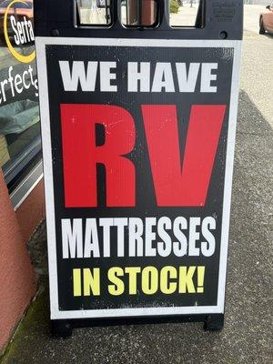 We have RV mattresses!