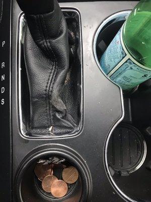 Gear shifter not cleaned