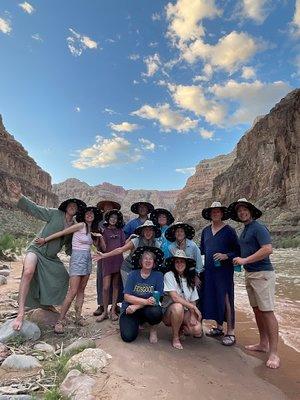 The gang enjoying the peace beautiful landscape