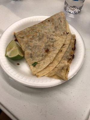 Quesadilla mixta (asada y al pastor)