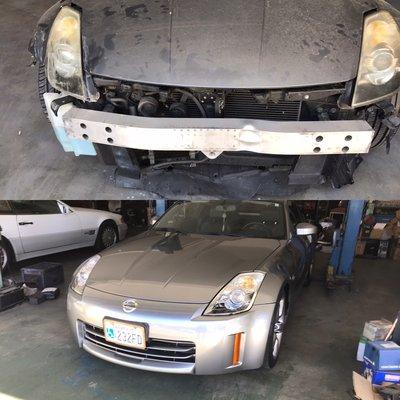 2006 Nissan 350Z front end collision