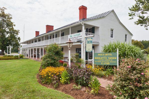 Rice's Hotel / Hughlett's Tavern, just off Route 360, hidden behind the old Northumberland Courthouse