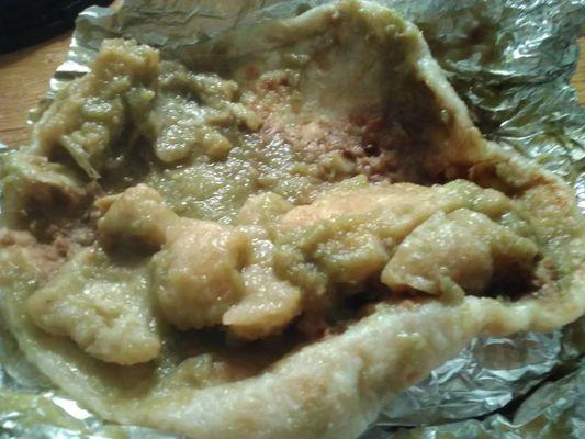 Chicharron Verde with bean