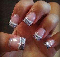 This is Wat my nails look like but I have the black glitter tips