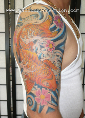 Traditional Japanese Koi tattoo.