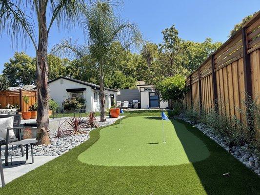 Pool remodel with Bluestone, Putting Green, and outdoor Kitchen!