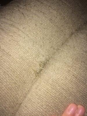 My couch after they fixed it the first time, Second and third time it is doing the same thing it is ripping