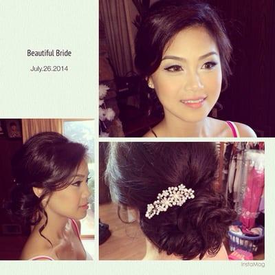 Bridal makeup and hair