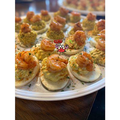 Shrimp deviled eggs