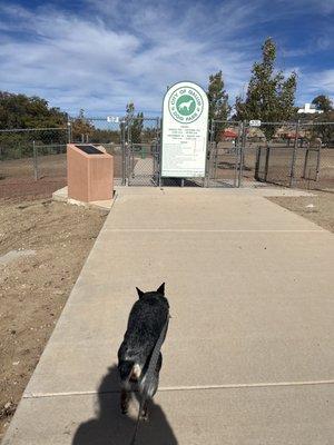 Entrance to dog park