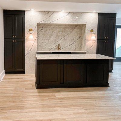 Black shaker cabinets