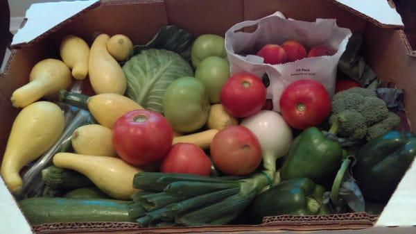 Just picked up 50 pounds of organic fruits and veggies for $20.00!! Awesome deal!!