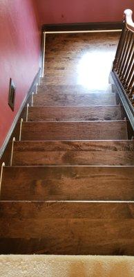 Maple hardwood floor install.