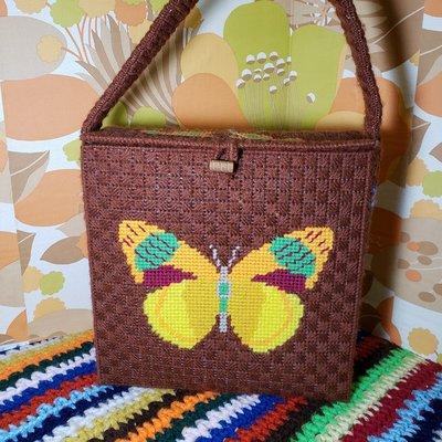 Vintage Plastic Canvas Kit Purse-Handmade