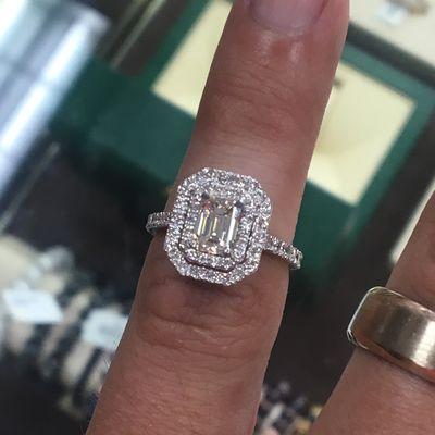 CUSTOM Emerald Cut engagement ring