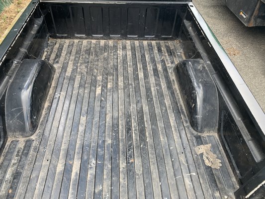 Sandblasting Chevy Flatbed