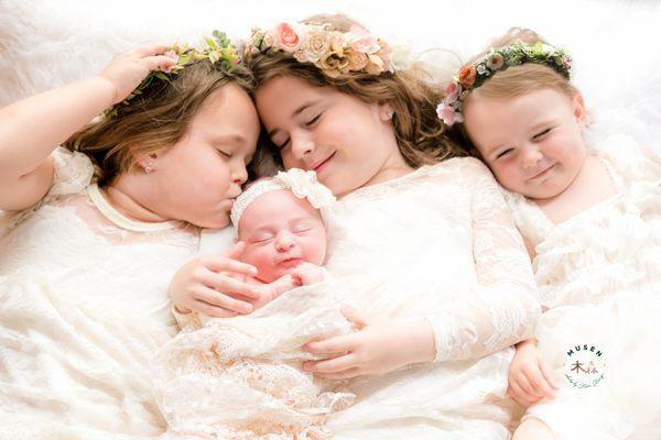 Four Sisters In-home Newborn session