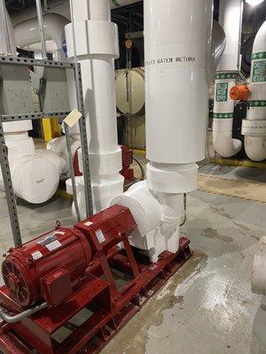 Chilled water pump insulated