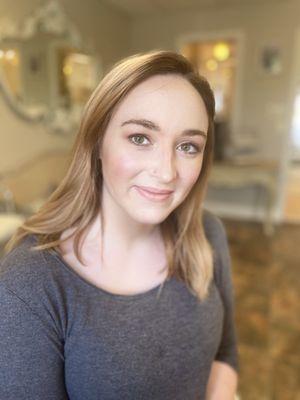 Our esthetician, Taylor, offers facials, waxing and does bridal makeup