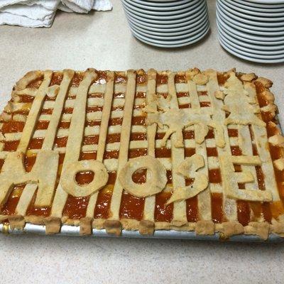 Homemade peach cobbler