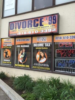 They deal with divorce, civil marriage, notary and taxes