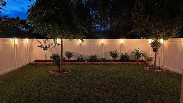 Outdoor Lights for Fences Sunset Lighting Design Tampa