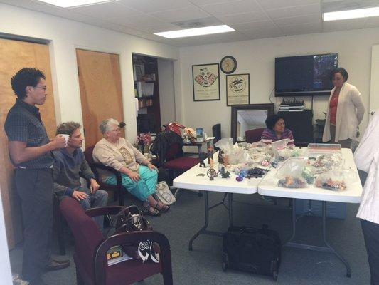 The Clinebell Institute's staff being trained on Sand Tray and Play Therapy at The Clinebell Institute.