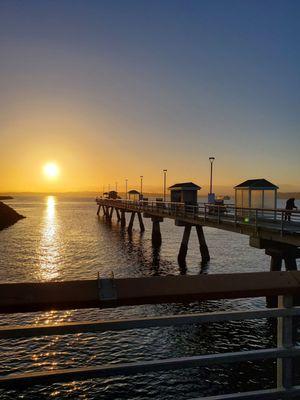 Sunset on the fishing pier