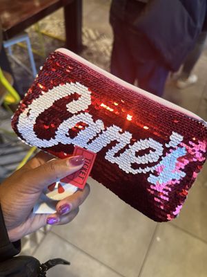 Canes clutch, so cute!