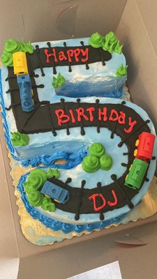 Train theme Tres leches birthday cake!