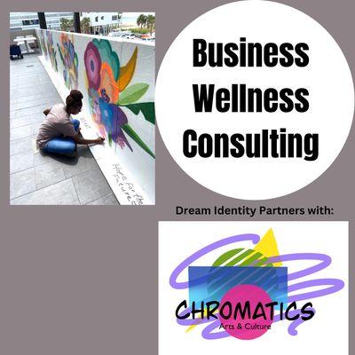 Dream Identity provides Business Wellness Consulting through speaking and creative arts.  Can be partnered for Workplace Art Mural creations