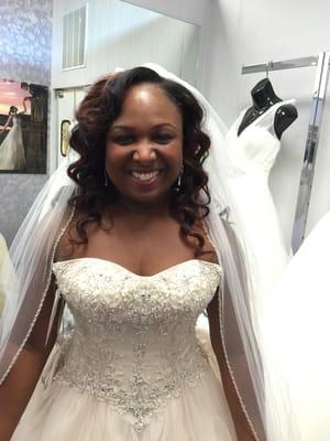 My wedding dress!! Yaass and NyKeshia was there in Atlanta to help me rock out this slamming hairstyle!