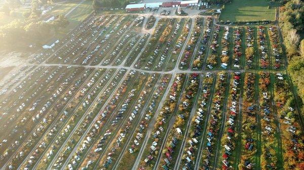 Aerial view of Hundt's Auto Salvage