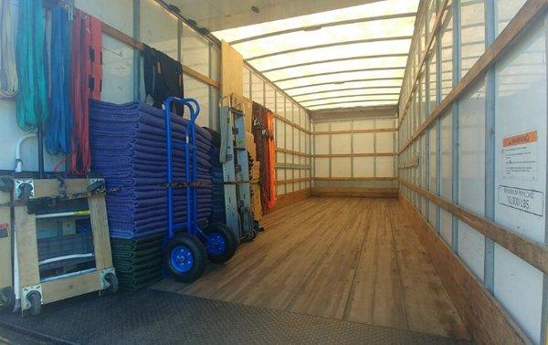 Our moving trucks are always clean and fully equipped.