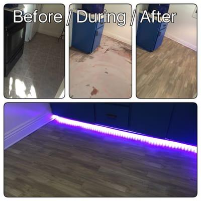 Before / During / After: thank you Carpet Depot for such lovely new kitchen floors and your amazing service!!!