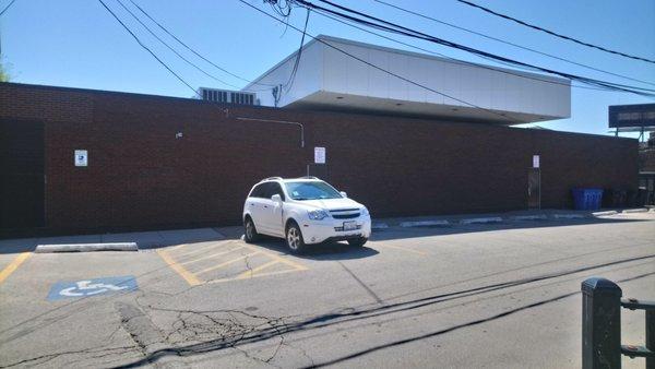 Brighton Park Library has some parking in the back of the building - enter from 43rd St.