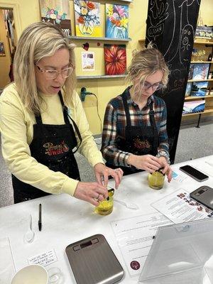 Our FIRST candle makers!