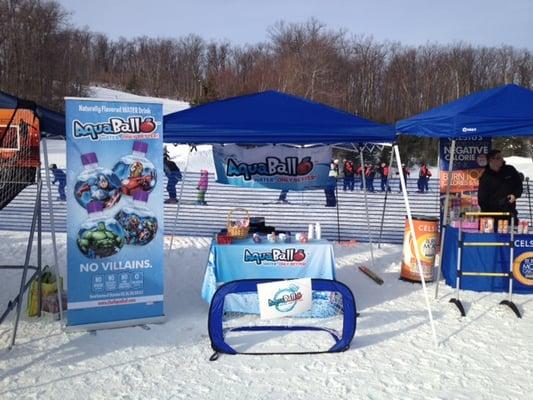 Irvine, Orange County CA, Event table cloth, retractable banner stand and vinyl banner for Aqua Ball!