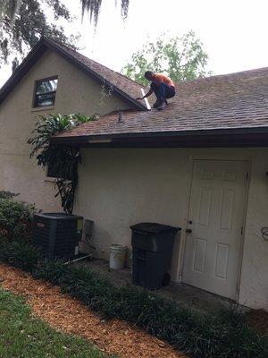 Gutter cleaning.