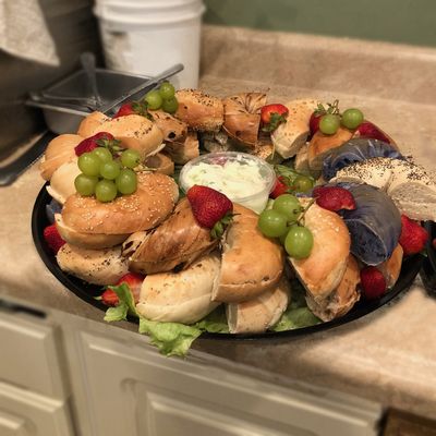 Bagel platters for morning meetings, parties, brunch & special occasions