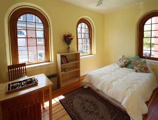 Sunny Yellow Bedroom Painted with Benj an Moore Paints