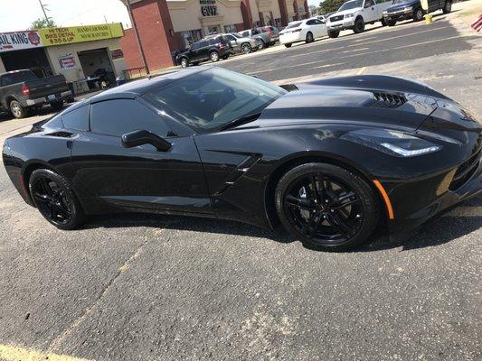 Wash & Shine did on a black Corvette.