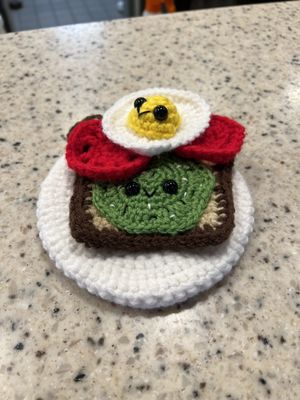 Crocheted Avocado toast