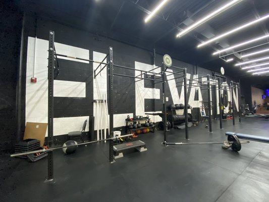 CrossFit area inside of the gym.